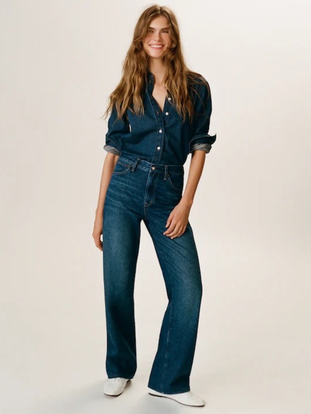 Madewell the perfect vintage wide leg denim jeans 30
